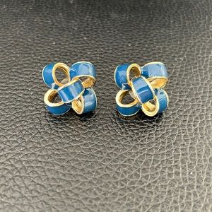 Lilly Pulitzer Navy Ribbon Earrings